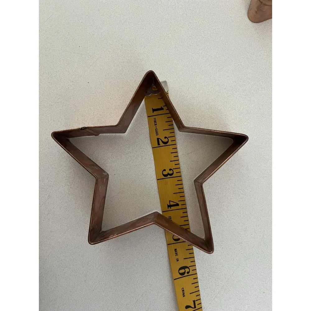 BIG! Copper Cookie Cutters Christmas Tree Star Gingerbread Man 5-6